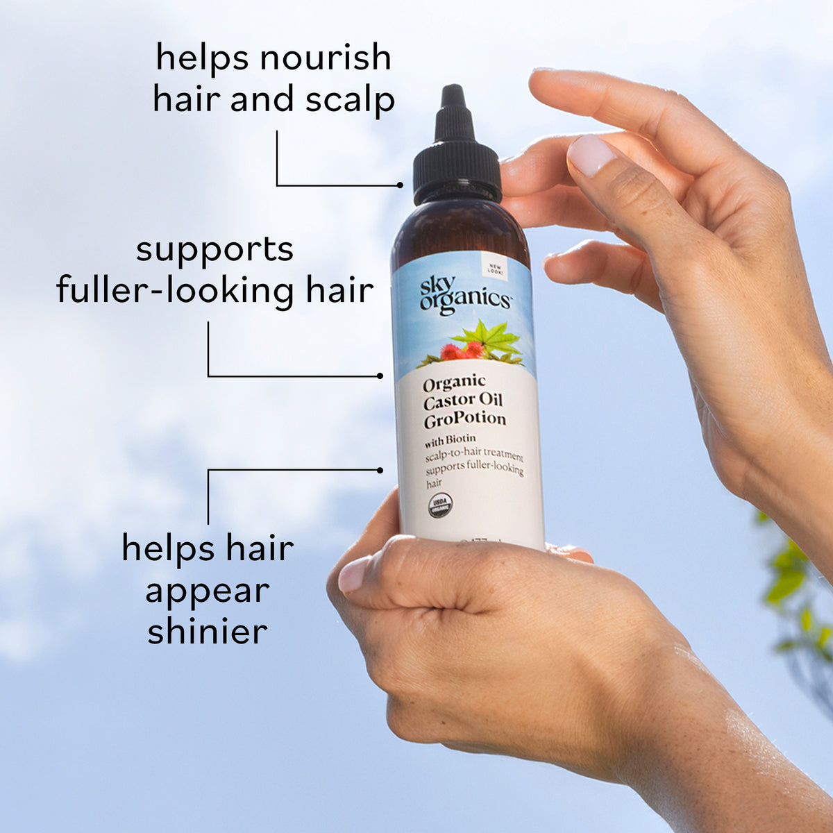 Organic Hair Growth Oil 1 Oz Bottle - Hair Growth Serum | Natural Hair Growth Oil  main image 3