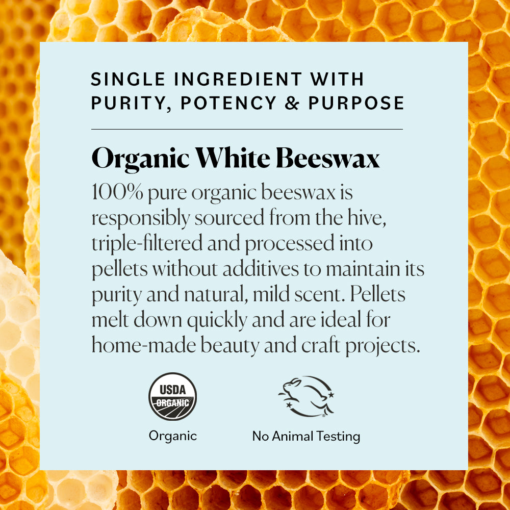 NEW Natures Oil- Unscented 100% Pure Natural White Beeswax 1 lb